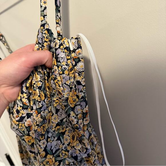 Fame and Partners Blue Yellow Floral Cotton Maxi Dress 2 - Picture 14 of 14